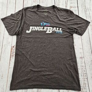 Jingle Ball 2016 Y100 Miami Gray Short Sleeve Cotton Blend T-Shirt Men's M